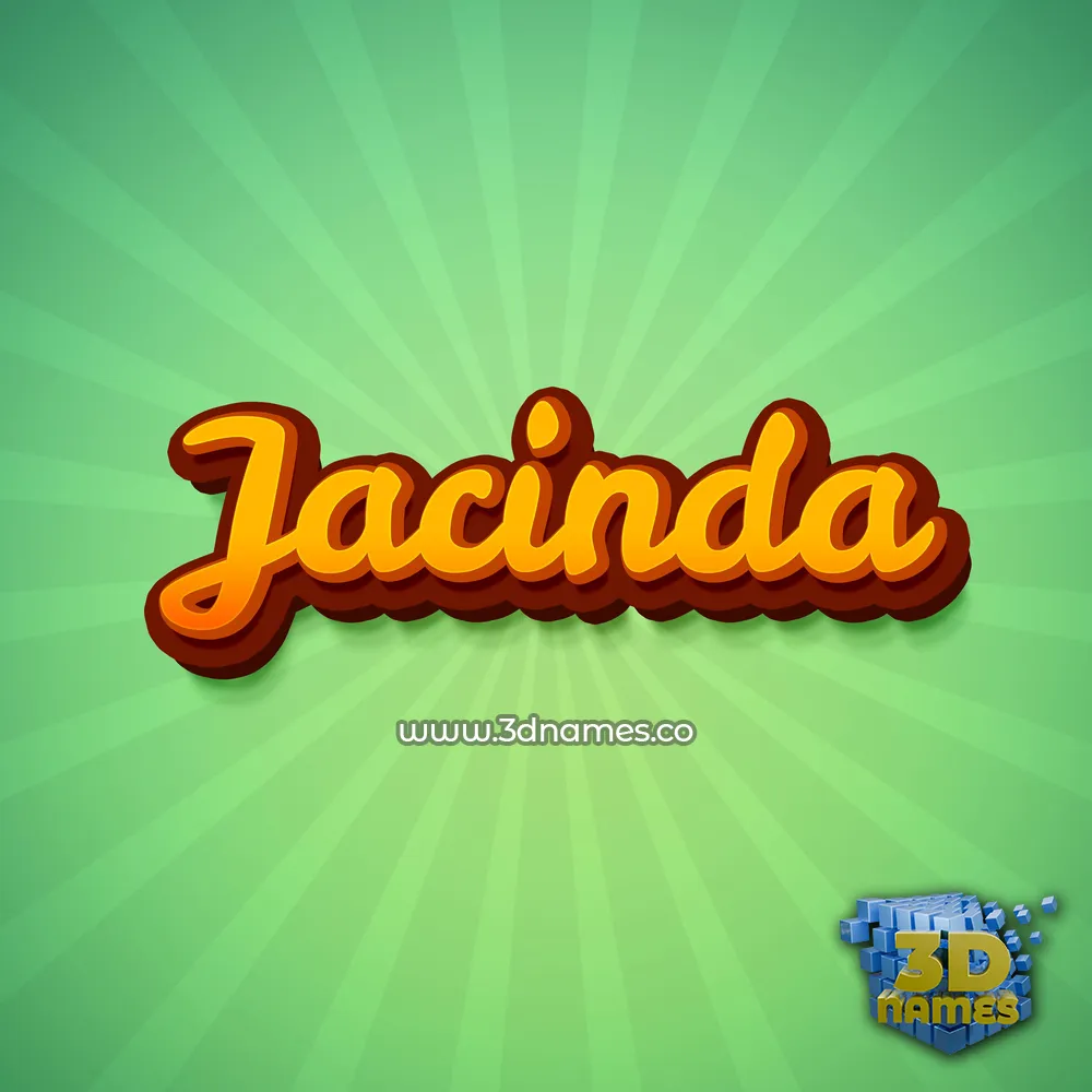 jacinda in Green Rays style - 3D name wallpaper