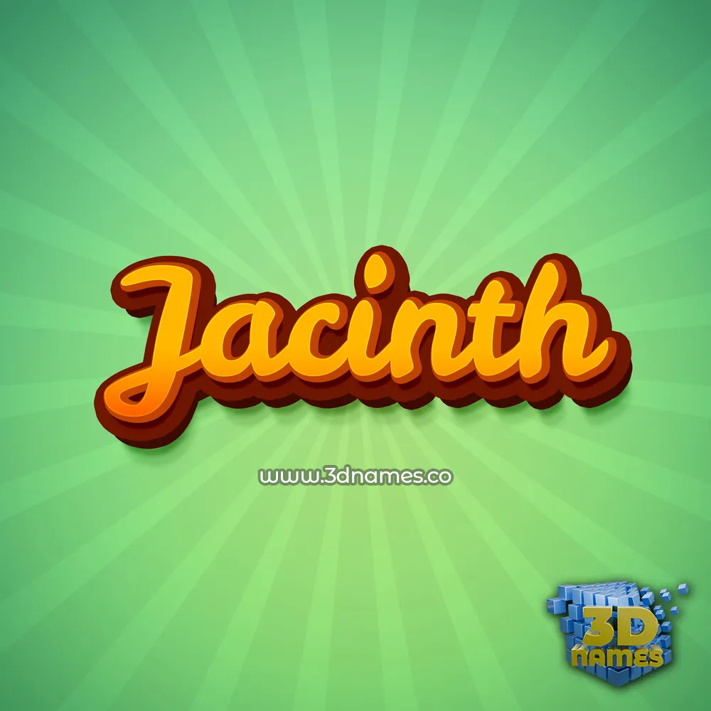 jacinth in Green Rays style - 3D name wallpaper