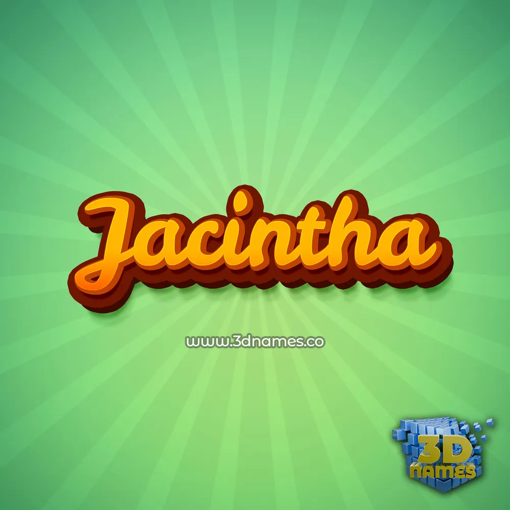 jacintha in Green Rays style - 3D name wallpaper