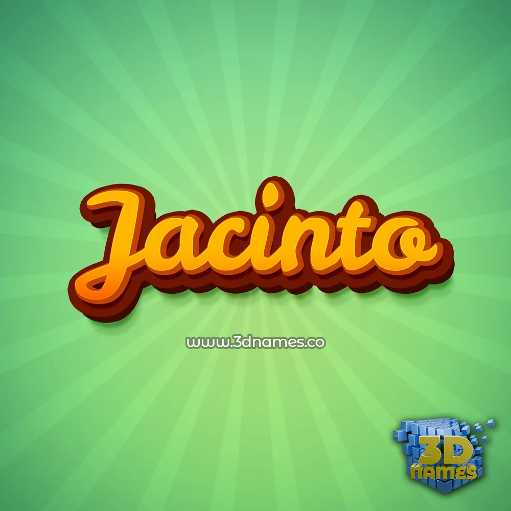 jacinto in Green Rays style - 3D name wallpaper