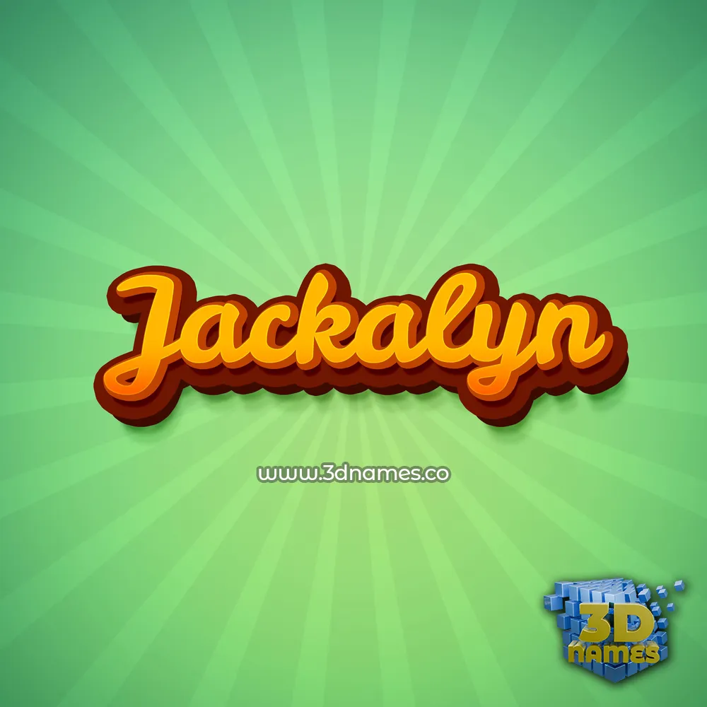 jackalyn in Green Rays style - 3D name wallpaper