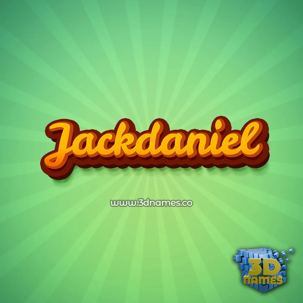 jackdaniel in Green Rays style - 3D name wallpaper