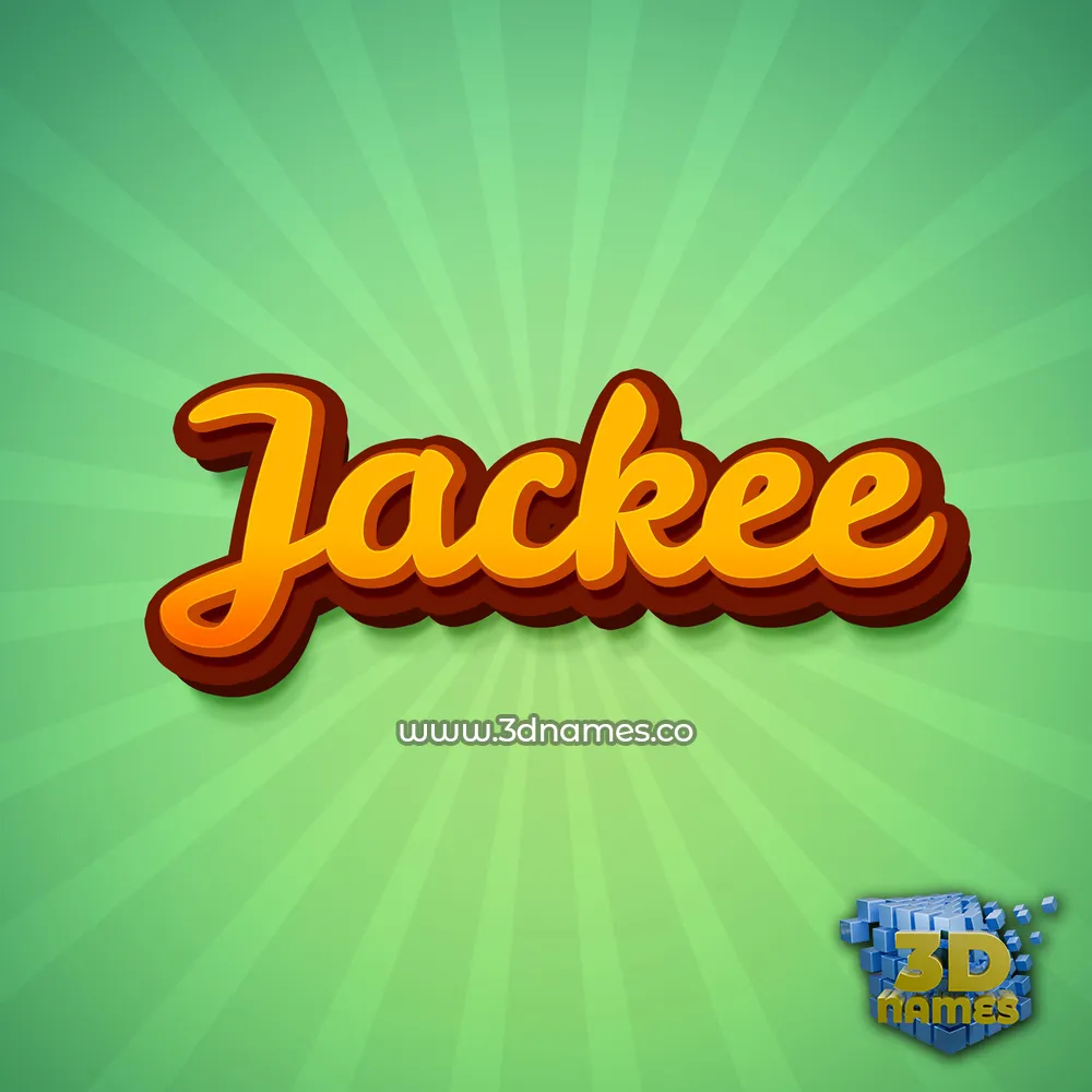 jackee in Green Rays style - 3D name wallpaper