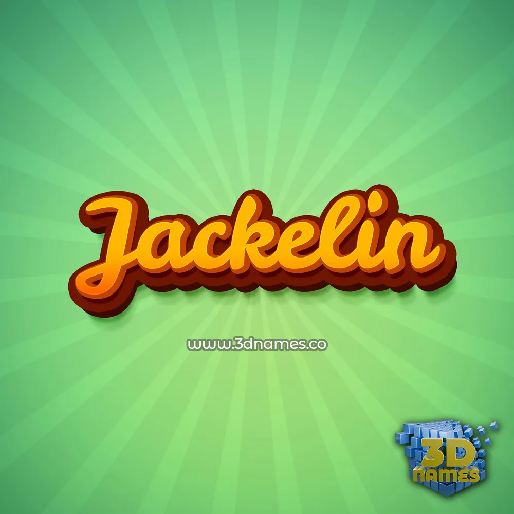 jackelin in Green Rays style - 3D name wallpaper