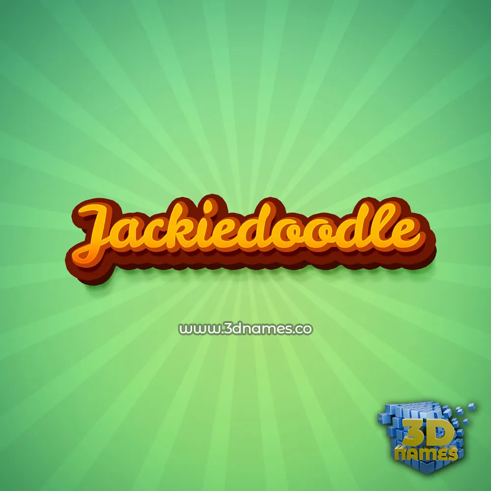 jackiedoodle in Green Rays style - 3D name wallpaper