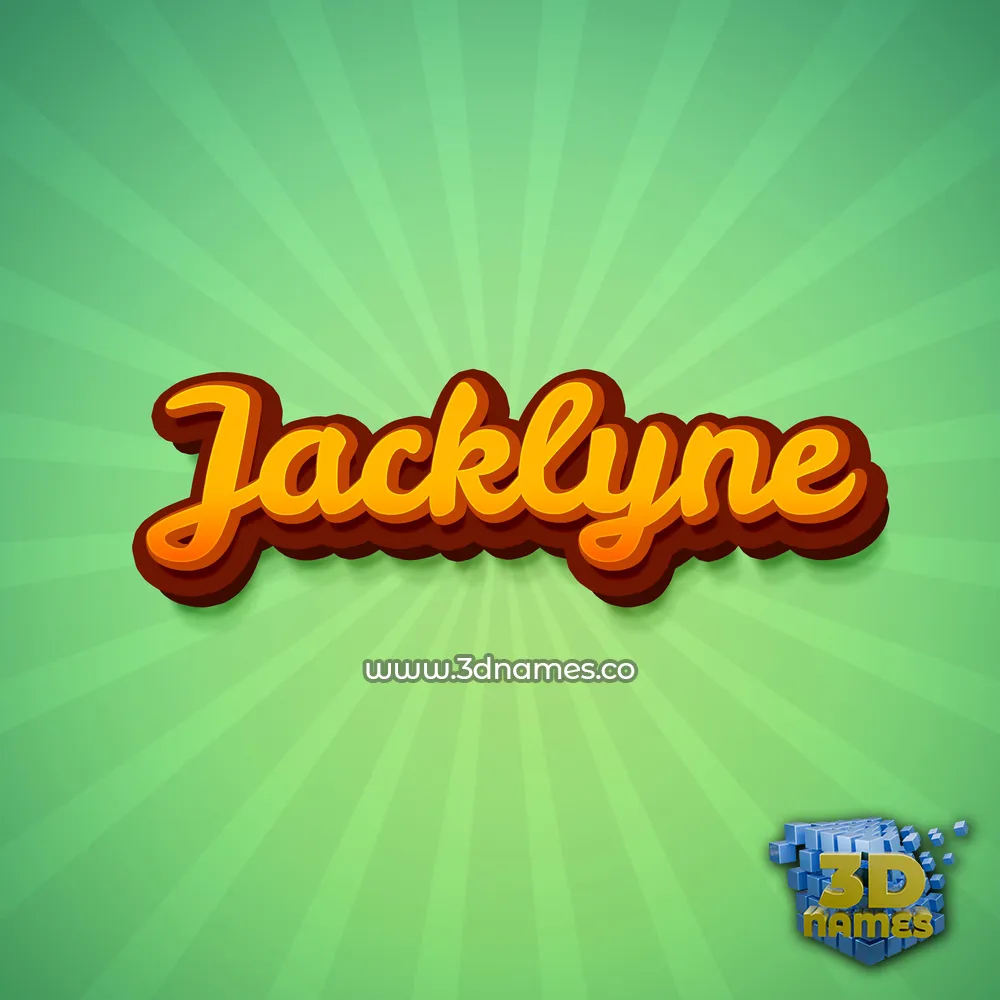 jacklyne in Green Rays style - 3D name wallpaper
