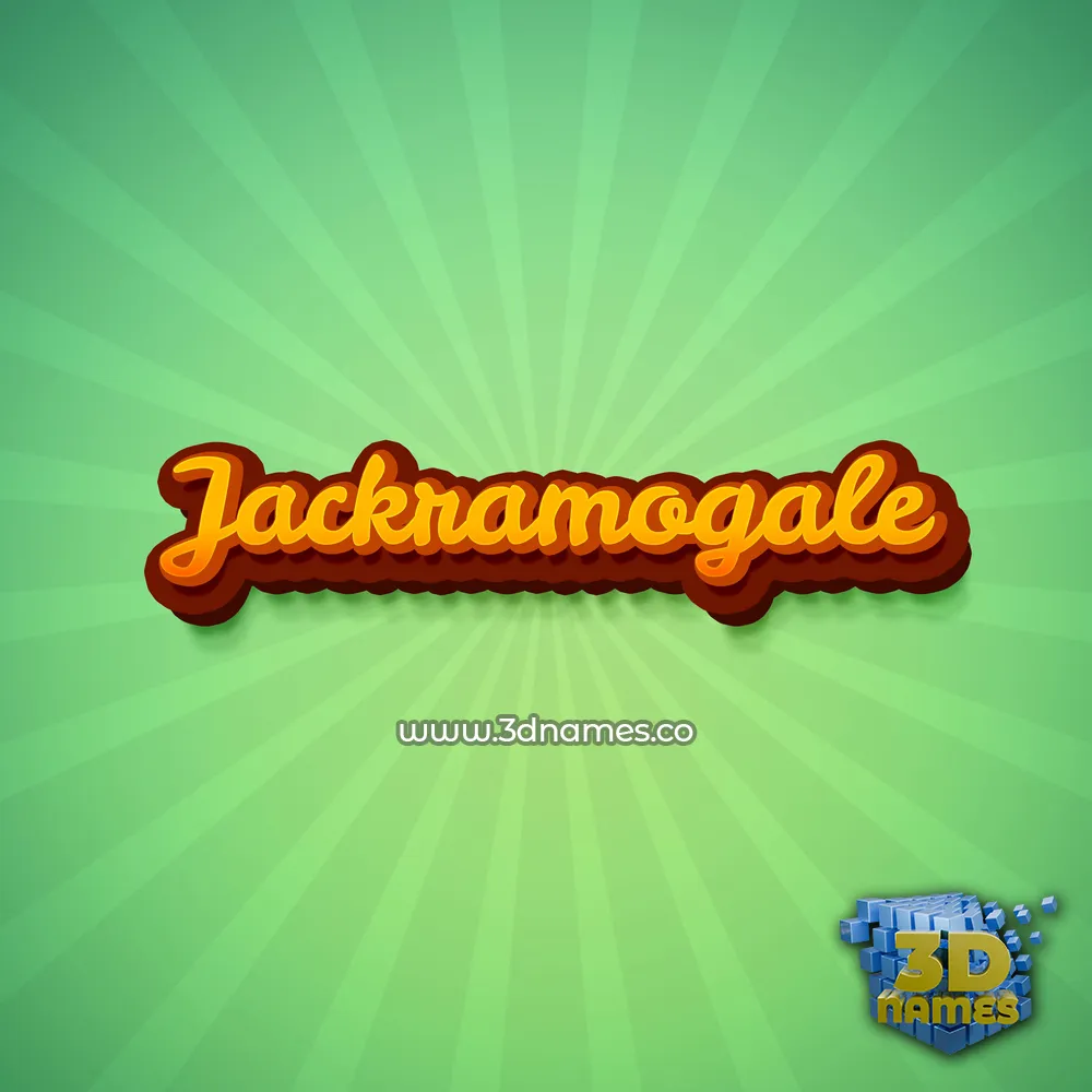 jackramogale in Green Rays style - 3D name wallpaper