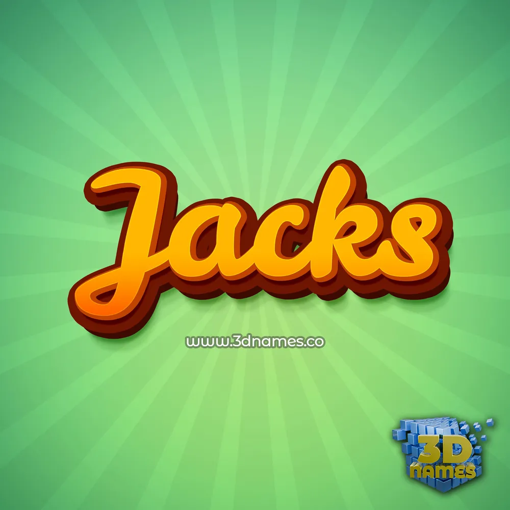 jacks in Green Rays style - 3D name wallpaper