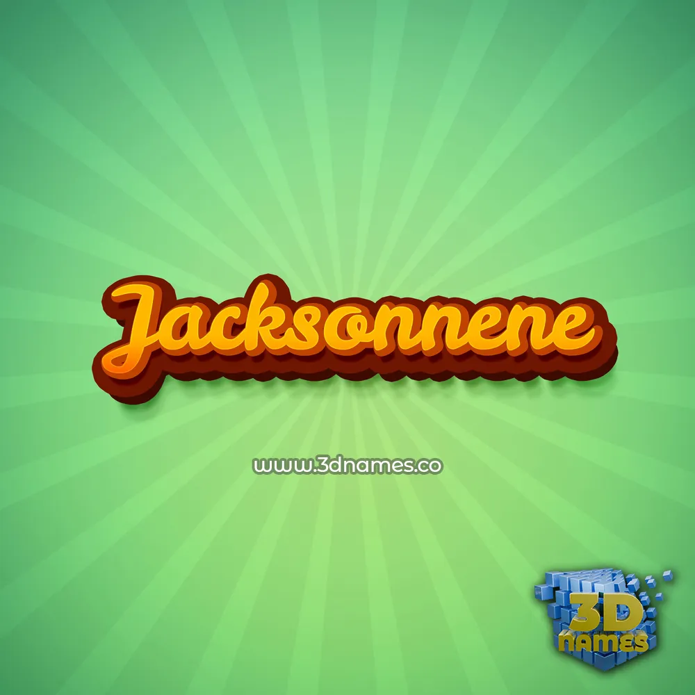jacksonnene in Green Rays style - 3D name wallpaper