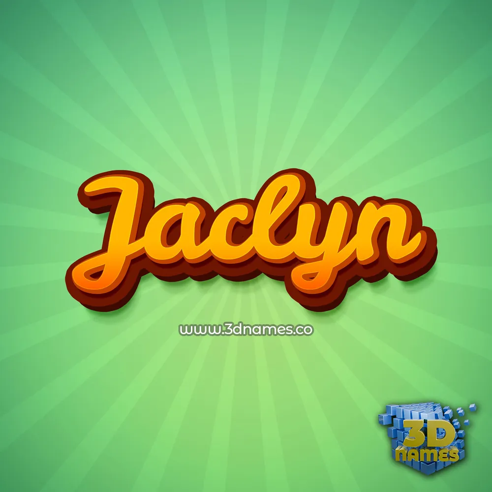 jaclyn in Green Rays style - 3D name wallpaper