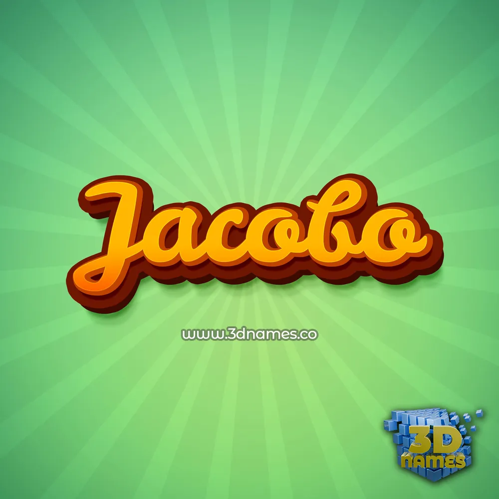 jacobo in Green Rays style - 3D name wallpaper
