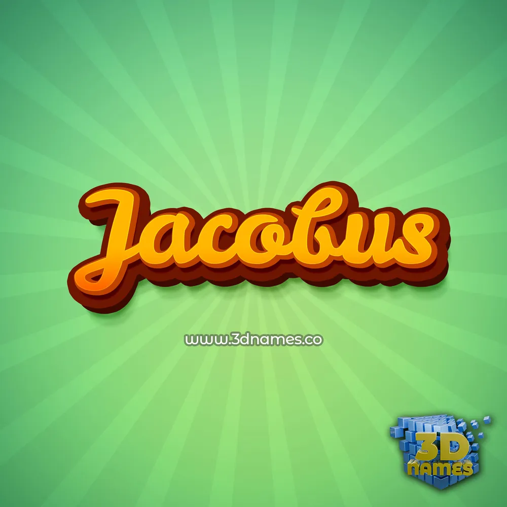 jacobus in Green Rays style - 3D name wallpaper