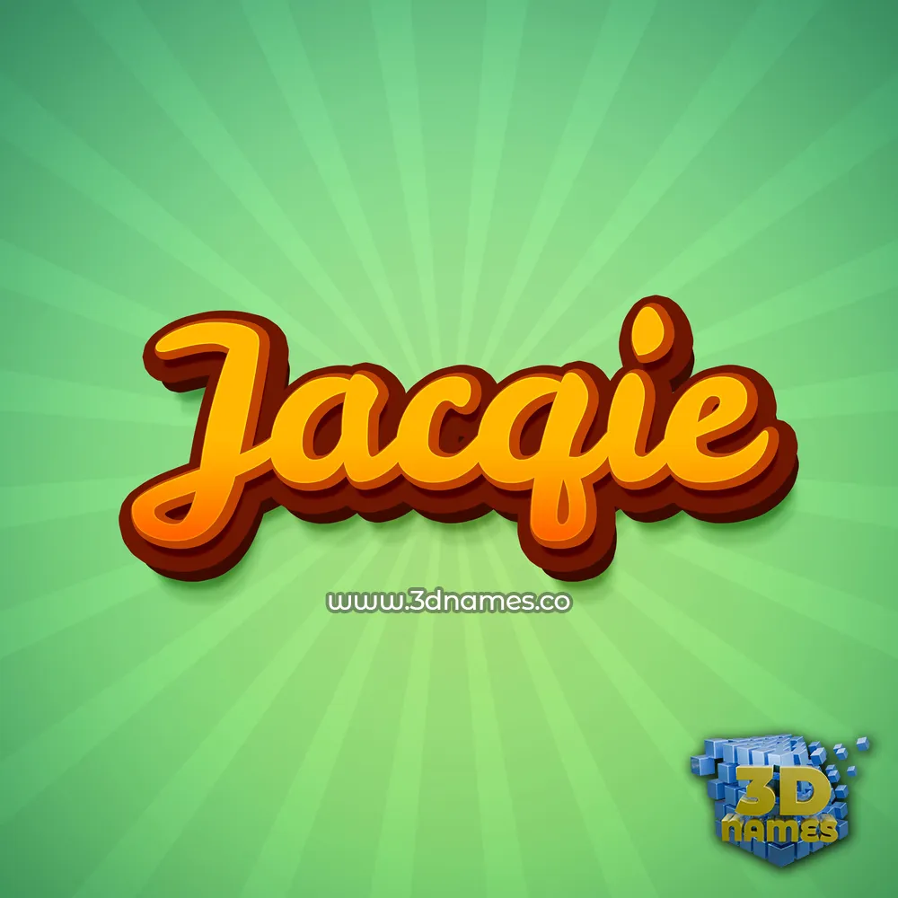 jacqie in Green Rays style - 3D name wallpaper