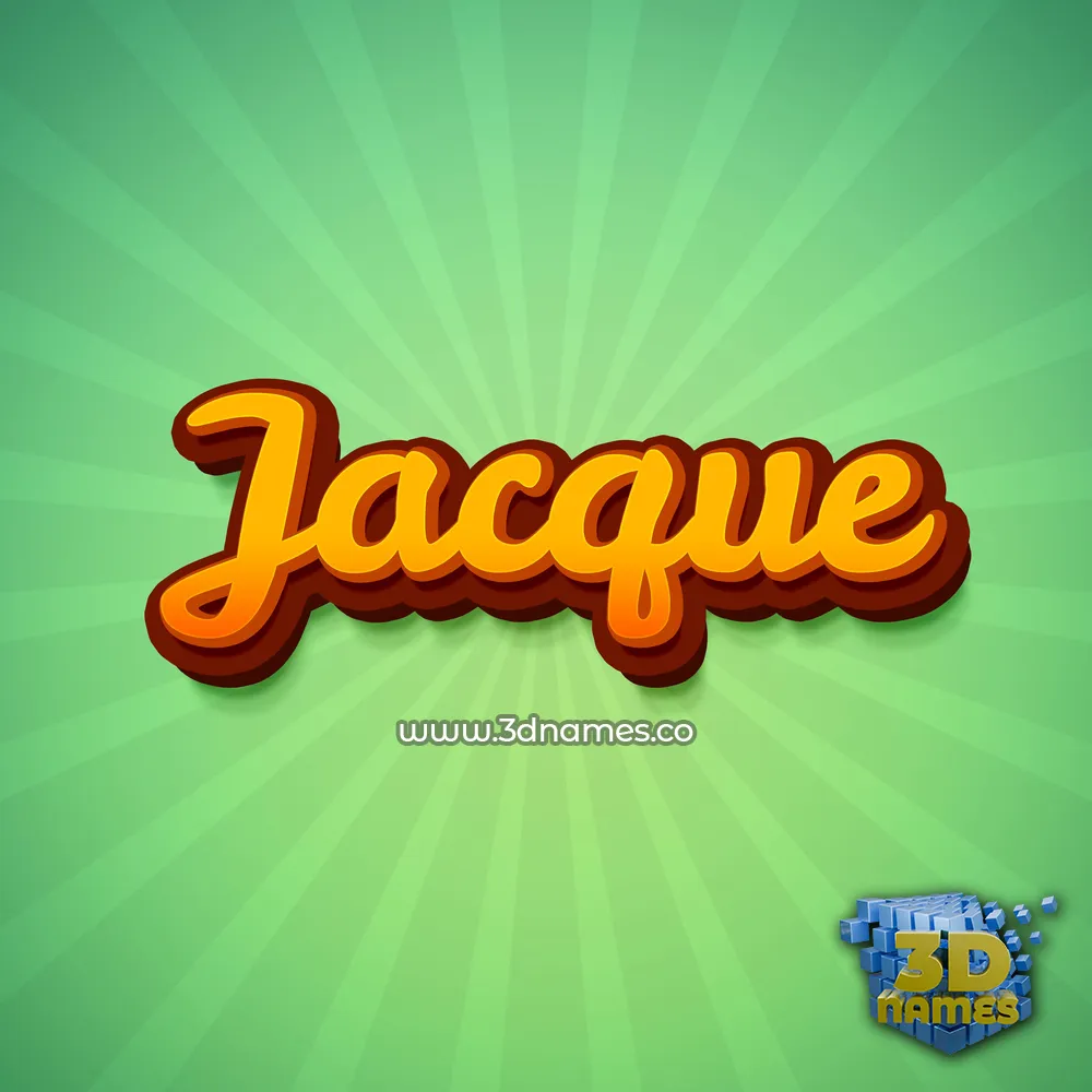 jacque in Green Rays style - 3D name wallpaper
