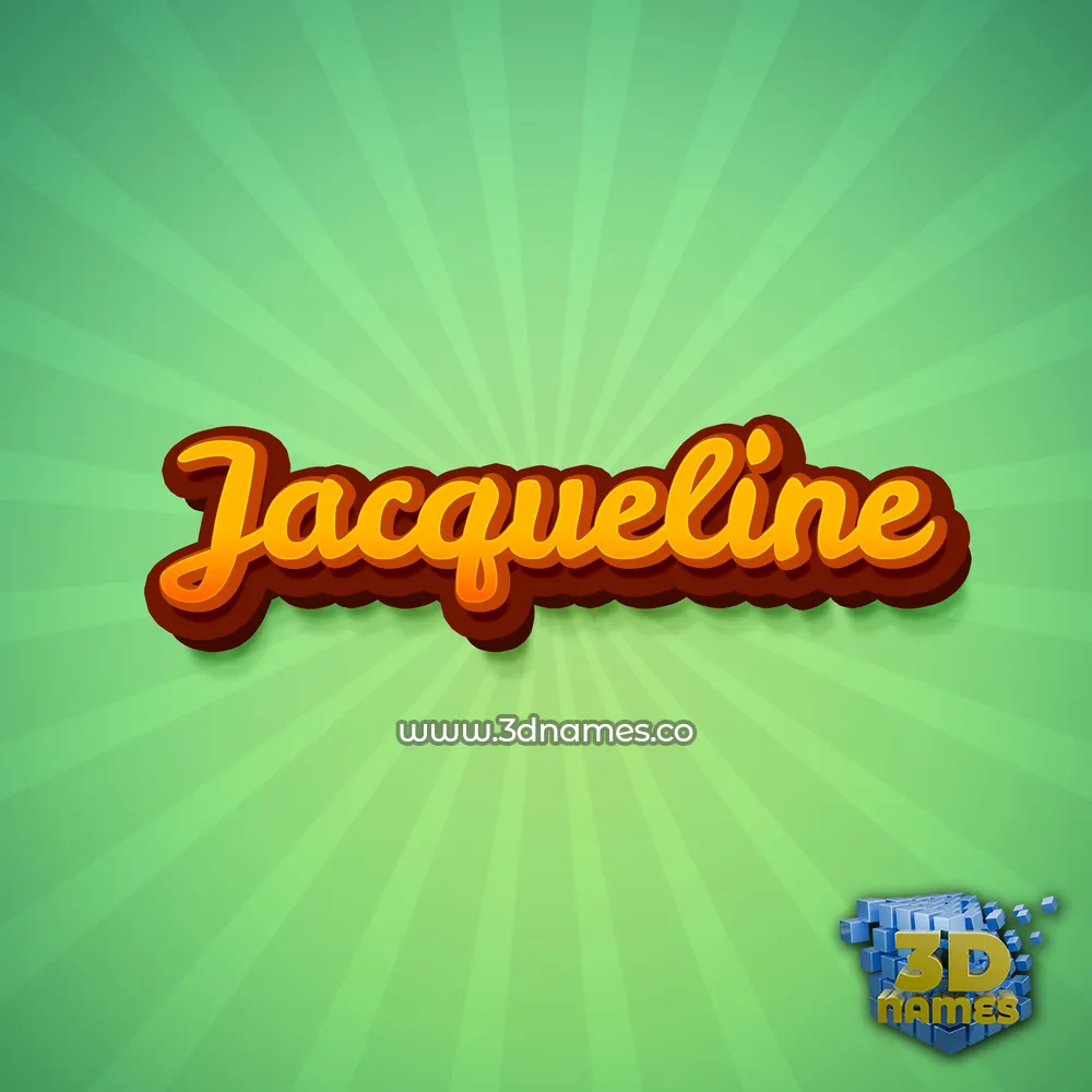 jacqueline in Green Rays style - 3D name wallpaper