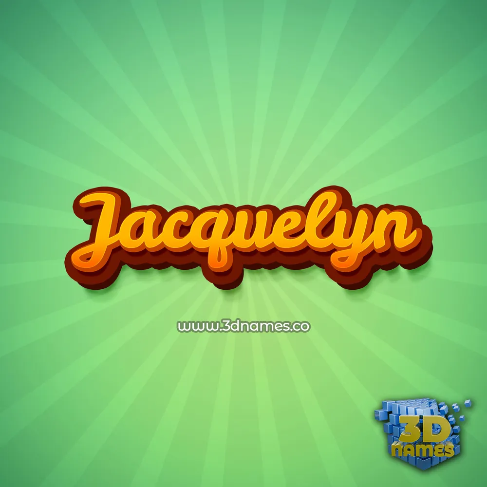 jacquelyn in Green Rays style - 3D name wallpaper