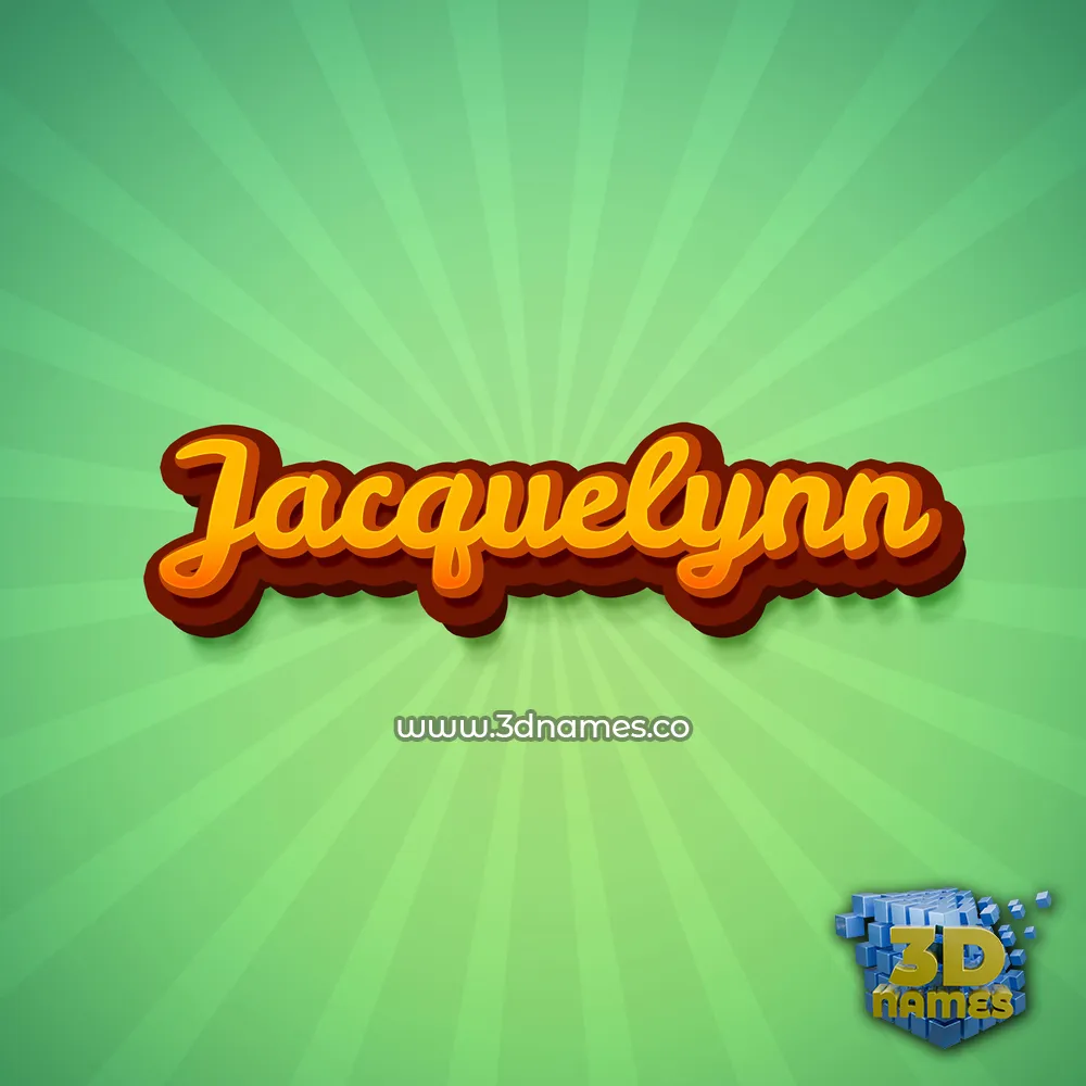 jacquelynn in Green Rays style - 3D name wallpaper