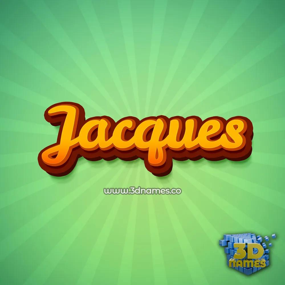 jacques in Green Rays style - 3D name wallpaper