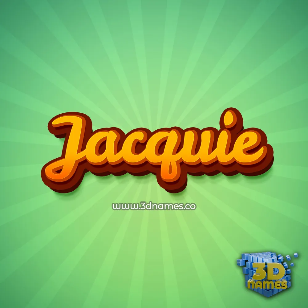 jacquie in Green Rays style - 3D name wallpaper