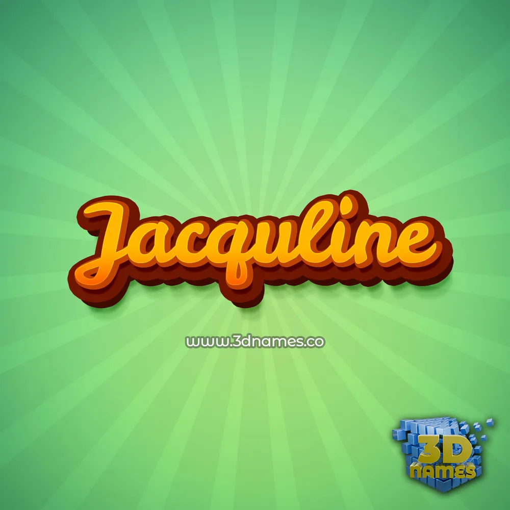 jacquline in Green Rays style - 3D name wallpaper