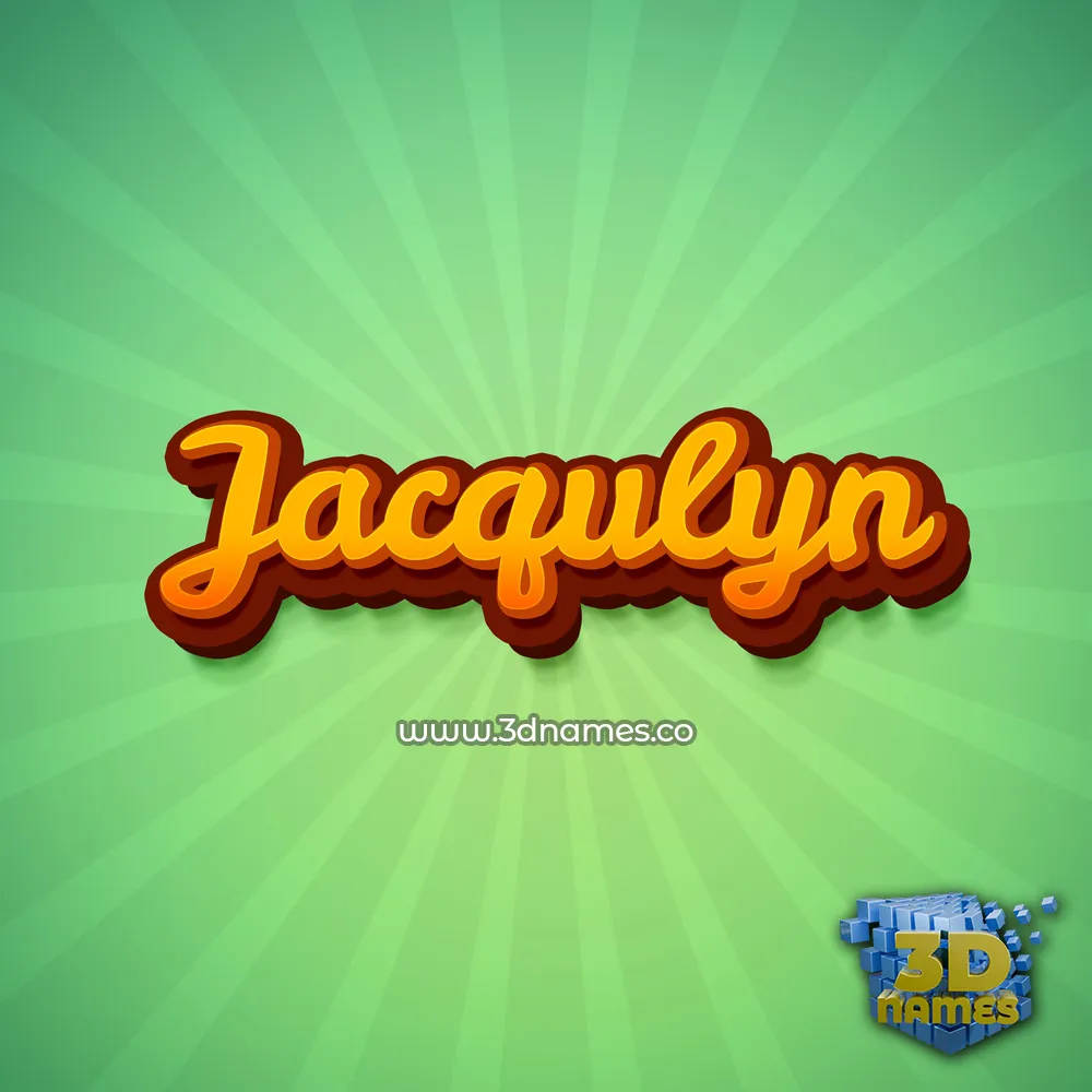 jacqulyn in Green Rays style - 3D name wallpaper