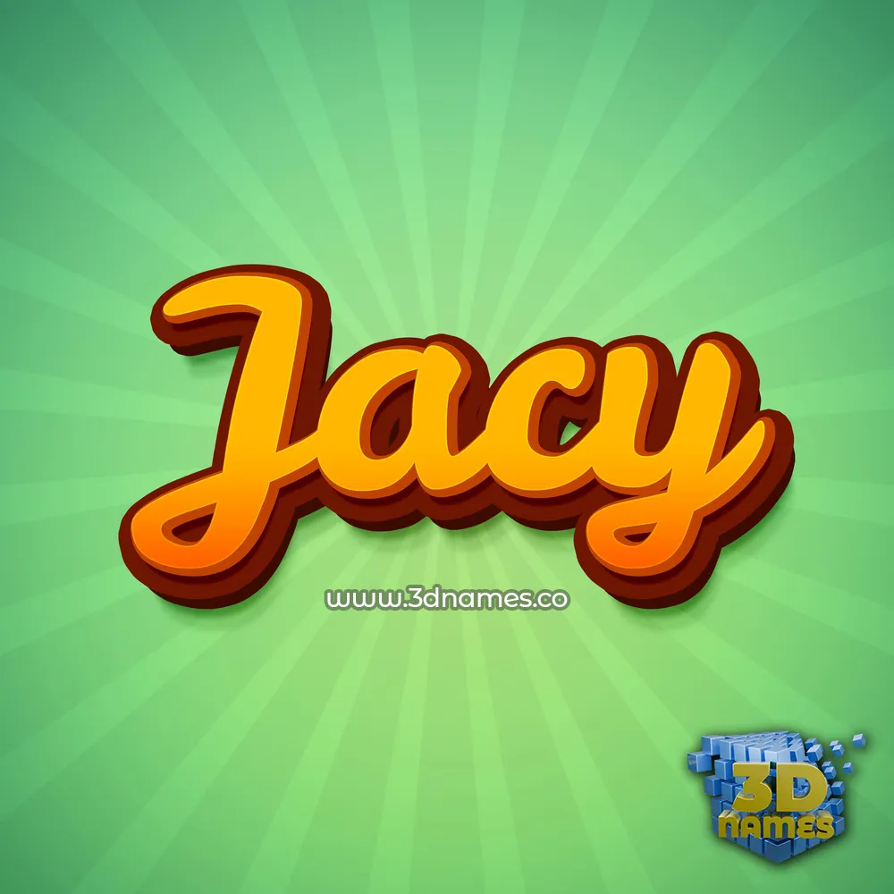 jacy in Green Rays style - 3D name wallpaper