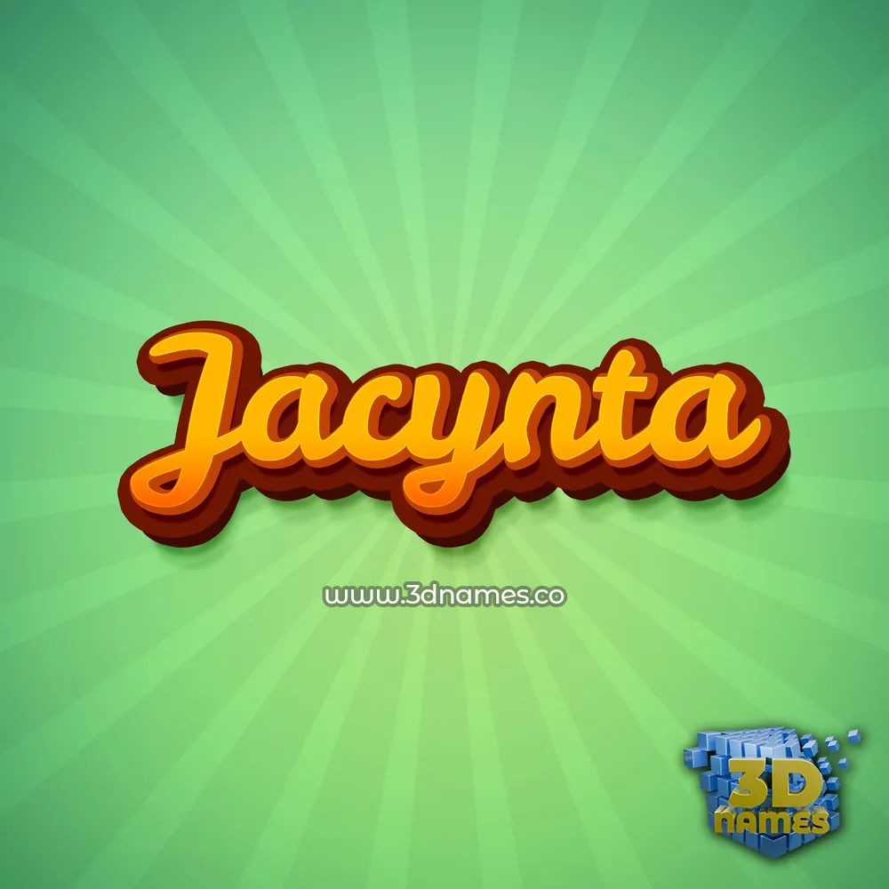 jacynta in Green Rays style - 3D name wallpaper