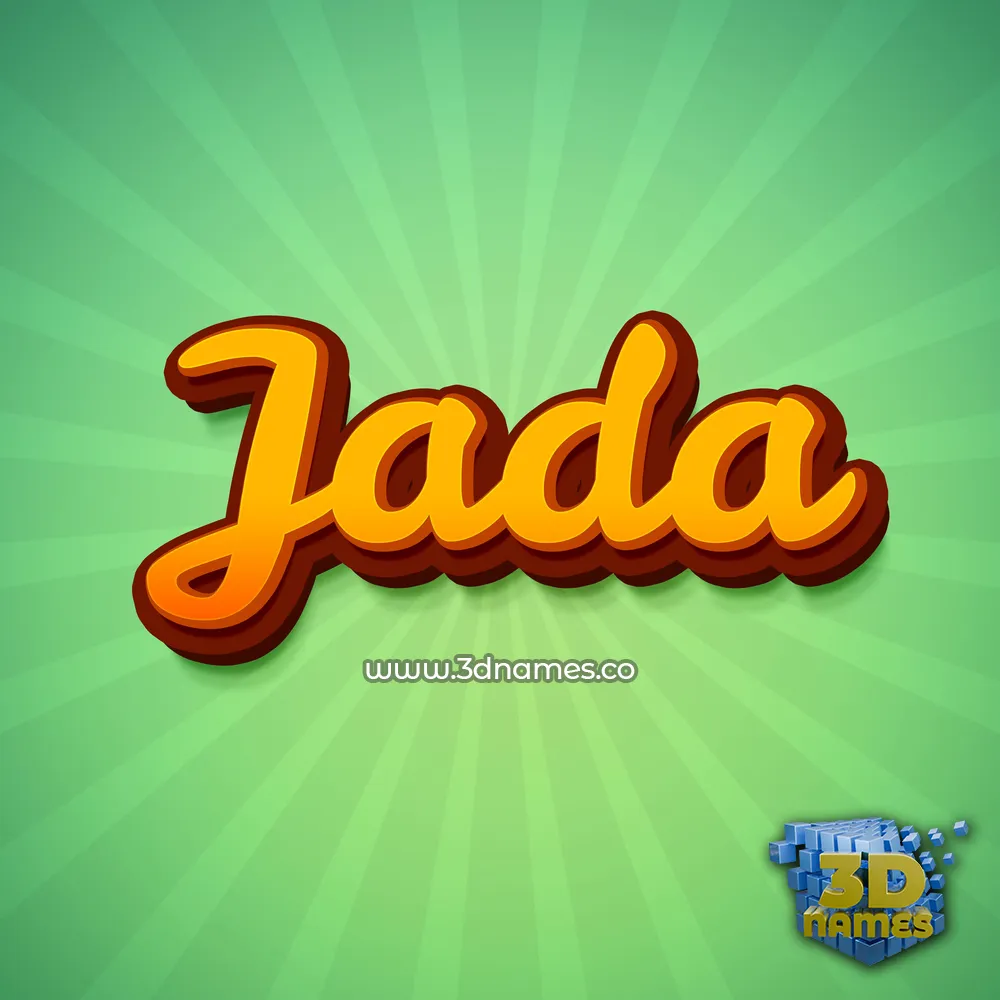 jada in Green Rays style - 3D name wallpaper