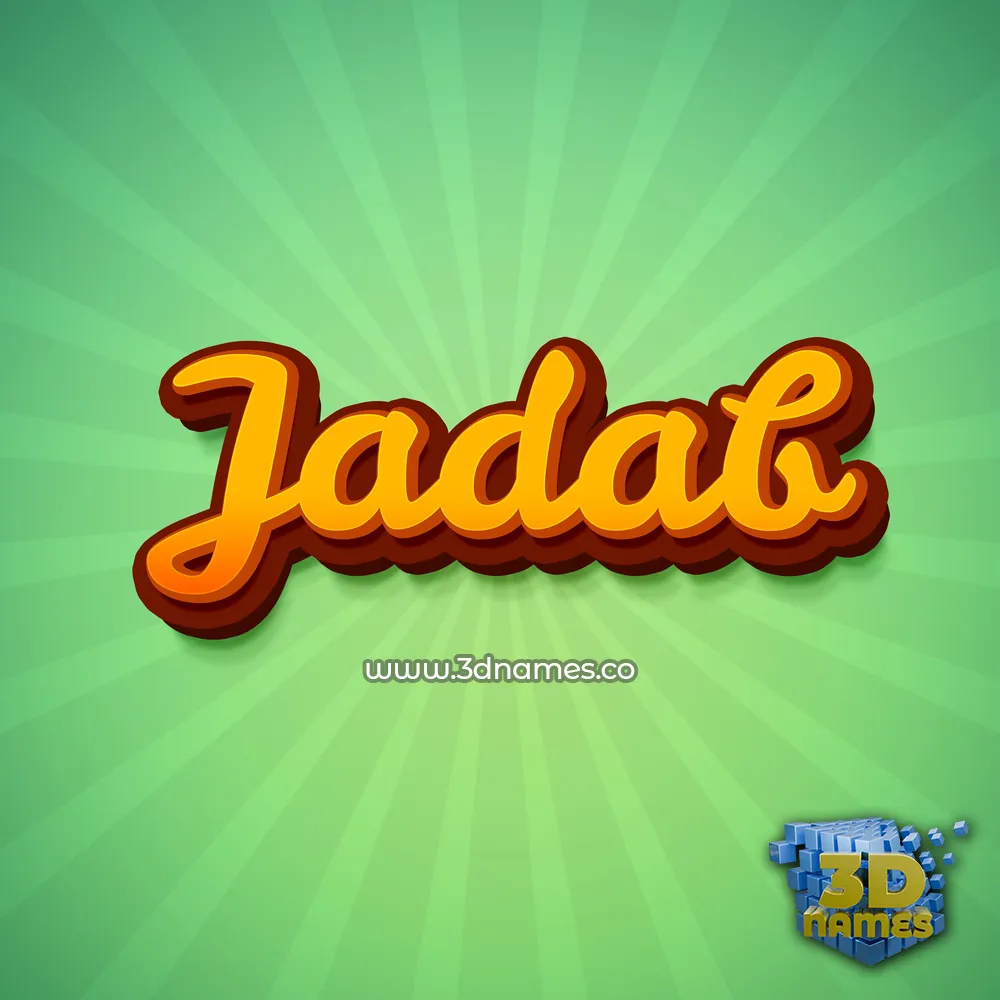 jadab in Green Rays style - 3D name wallpaper