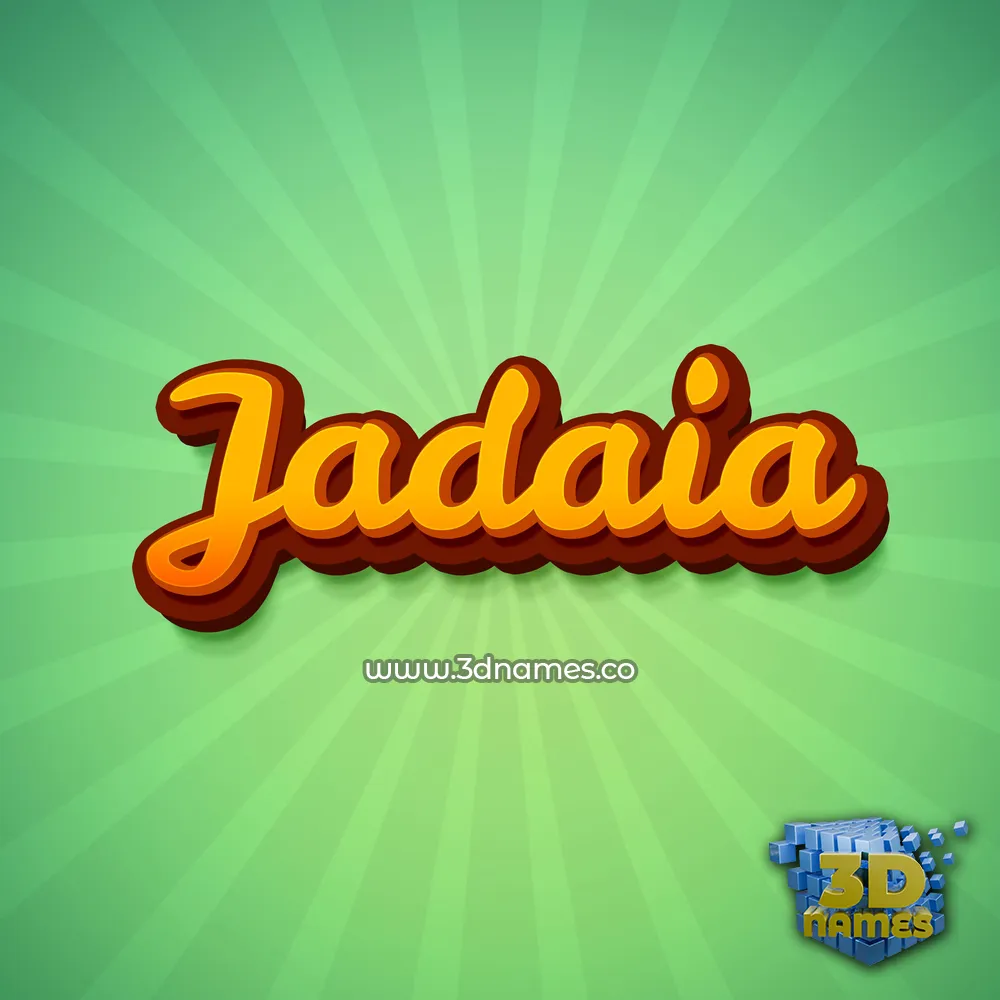 jadaia in Green Rays style - 3D name wallpaper