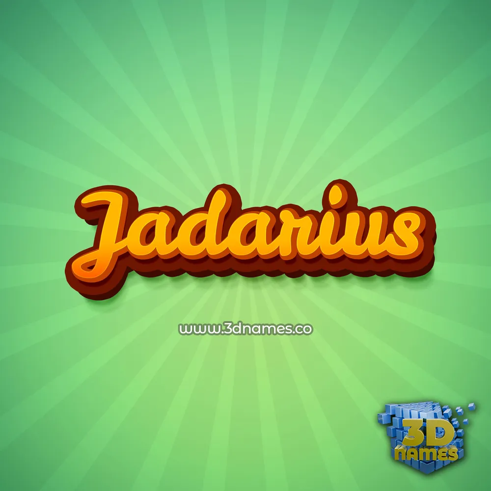 jadarius in Green Rays style - 3D name wallpaper