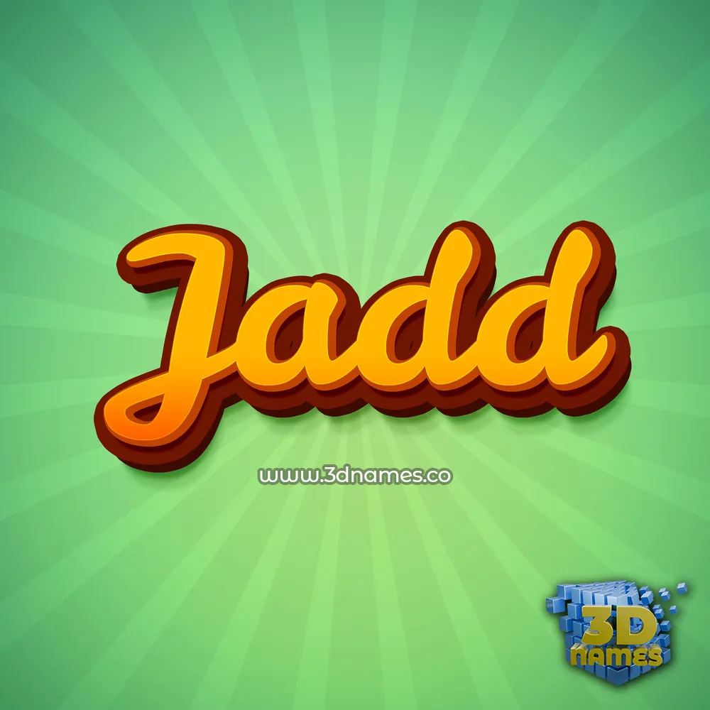 jadd in Green Rays style - 3D name wallpaper
