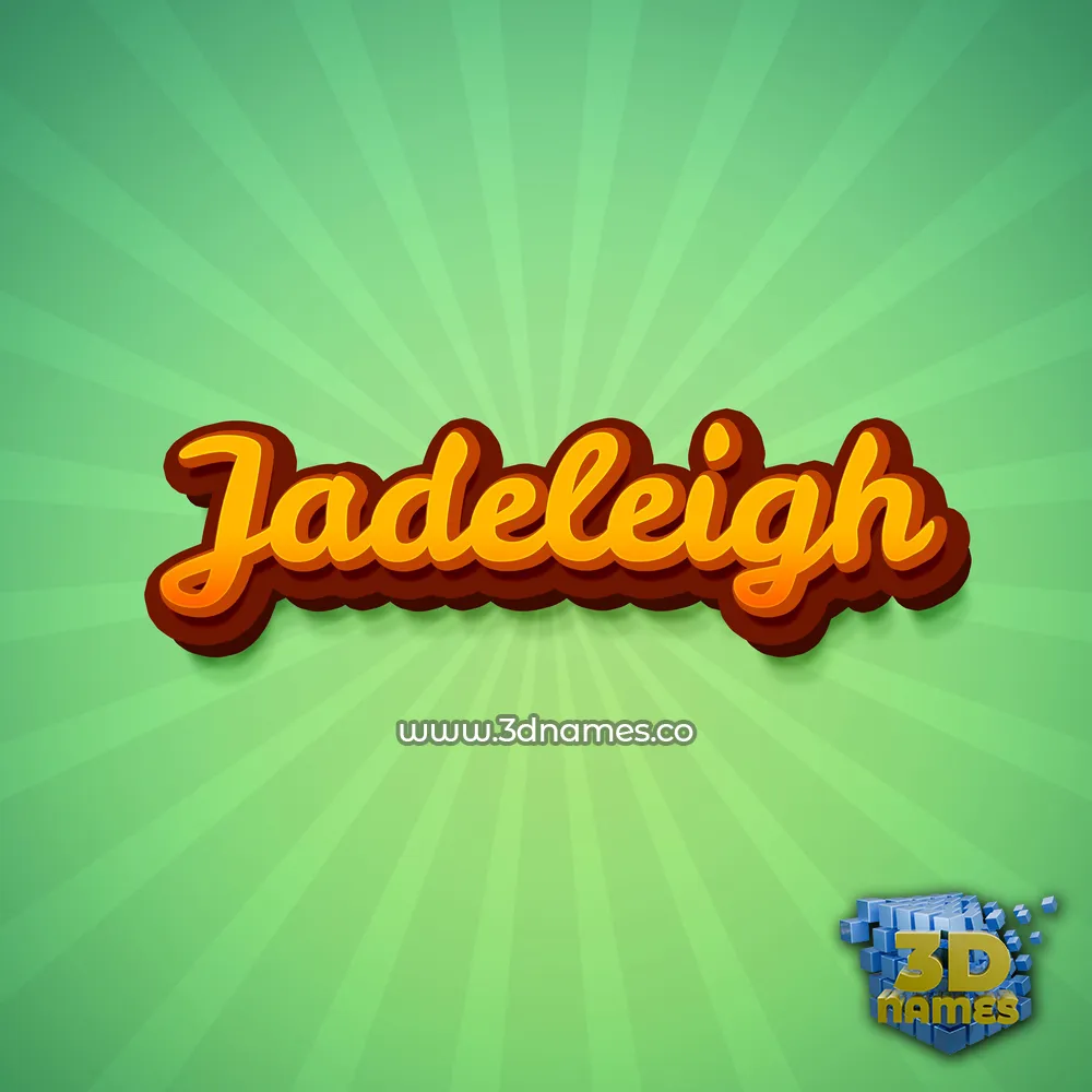 jadeleigh in Green Rays style - 3D name wallpaper