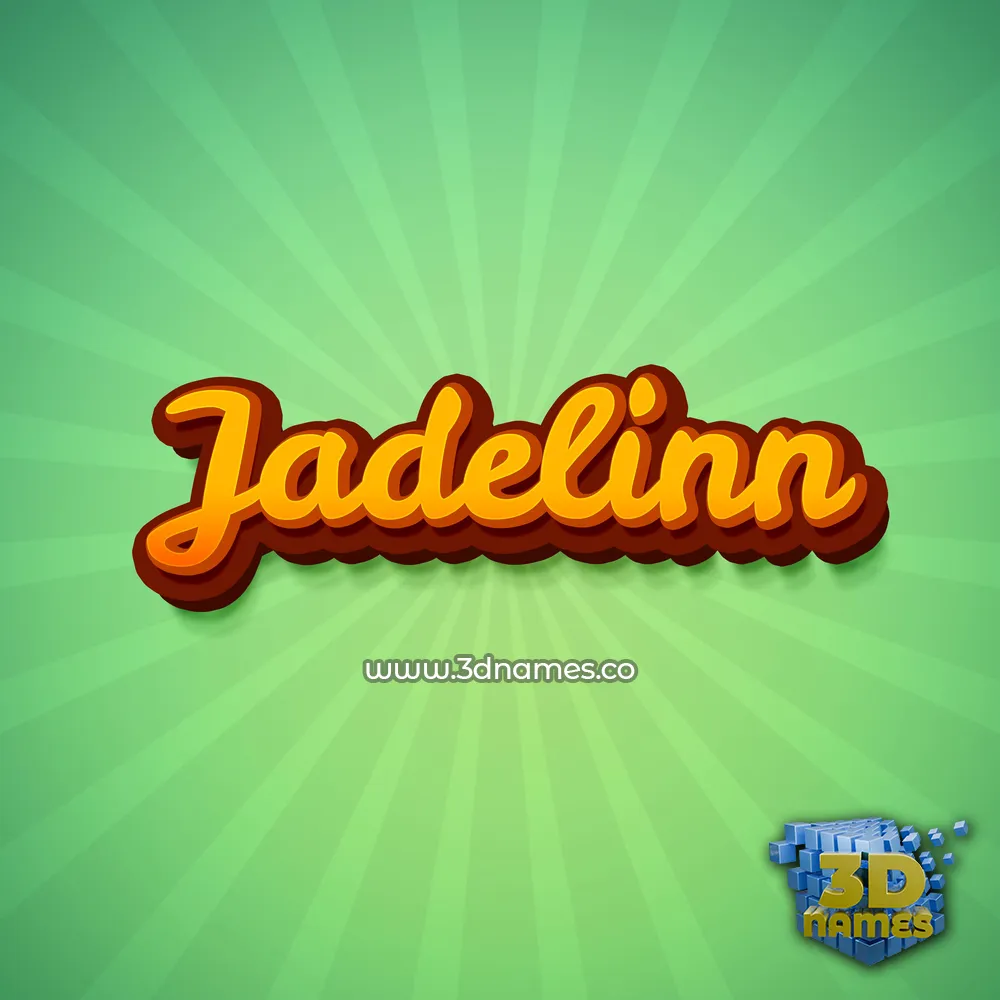 jadelinn in Green Rays style - 3D name wallpaper