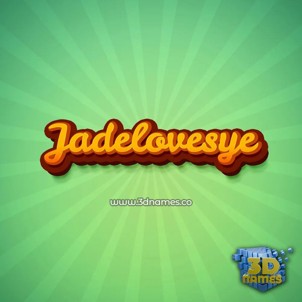 jadelovesye in Green Rays style - 3D name wallpaper