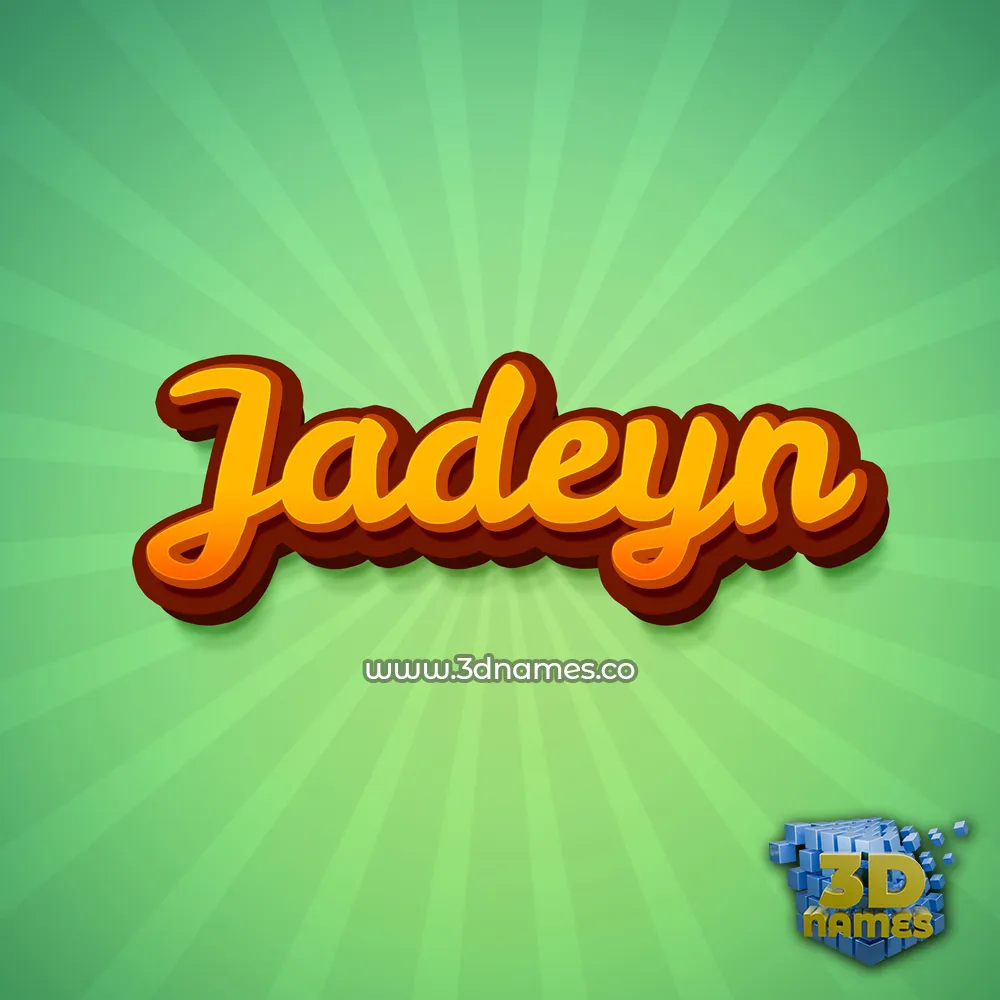 jadeyn in Green Rays style - 3D name wallpaper