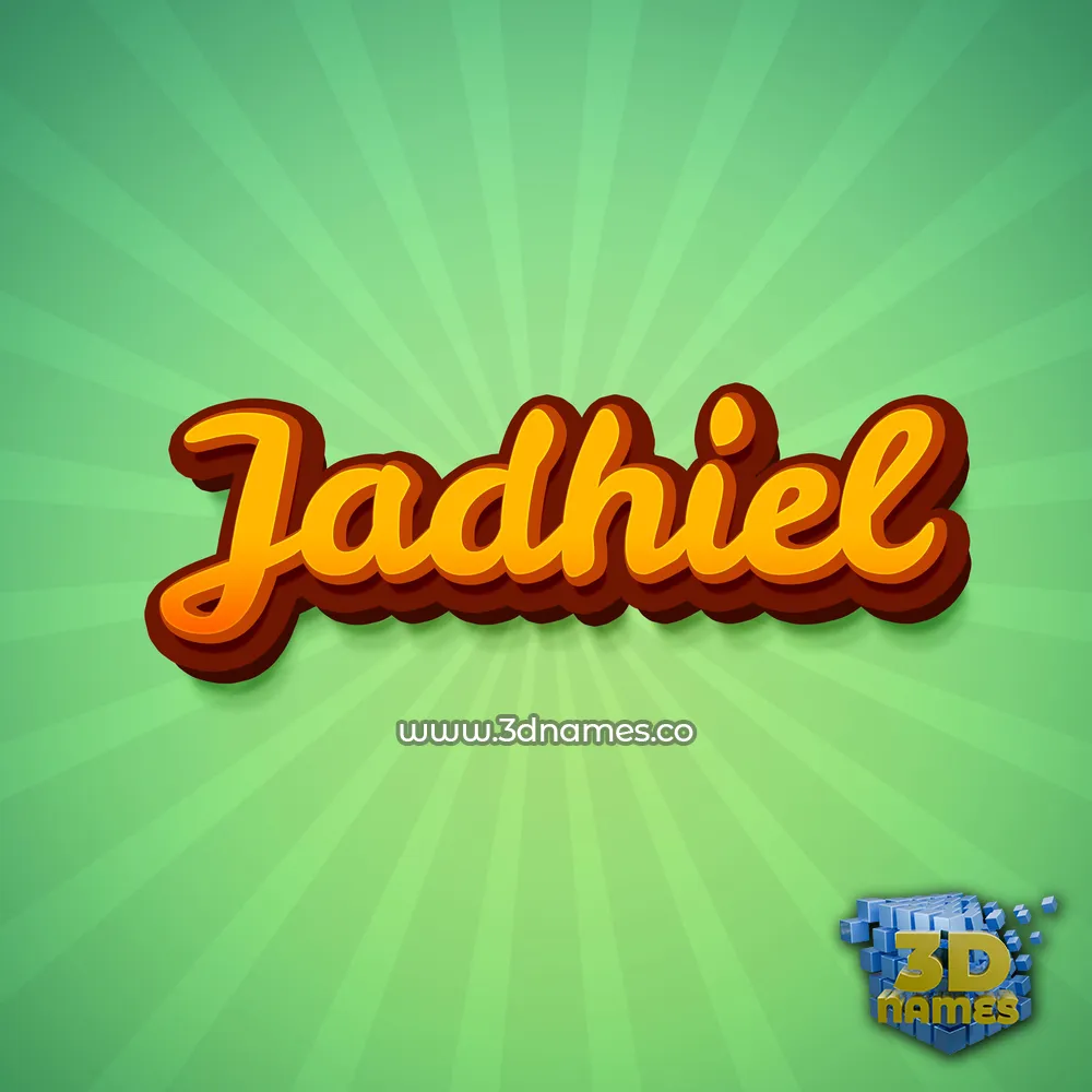 jadhiel in Green Rays style - 3D name wallpaper