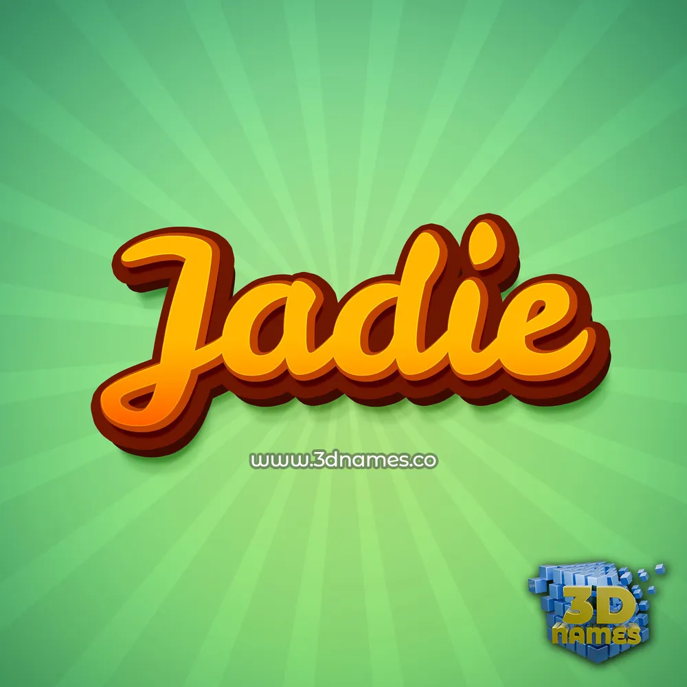 jadie in Green Rays style - 3D name wallpaper