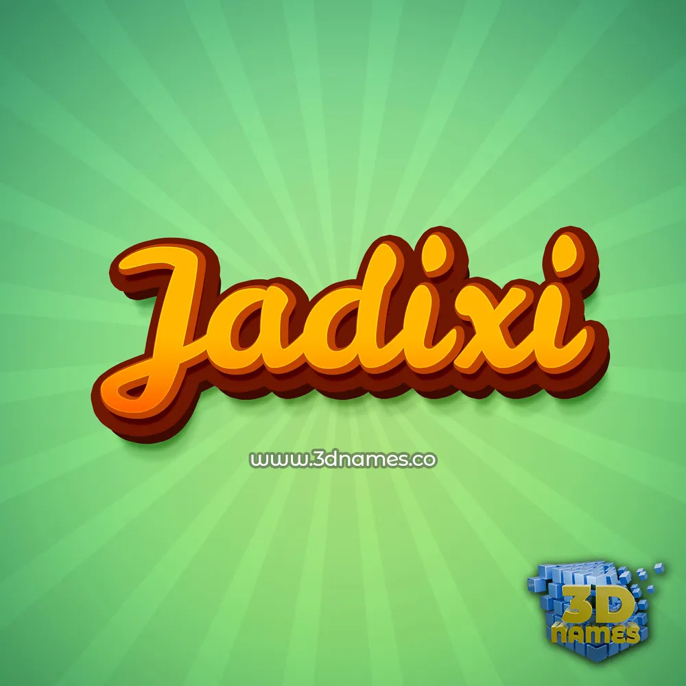 jadixi in Green Rays style - 3D name wallpaper