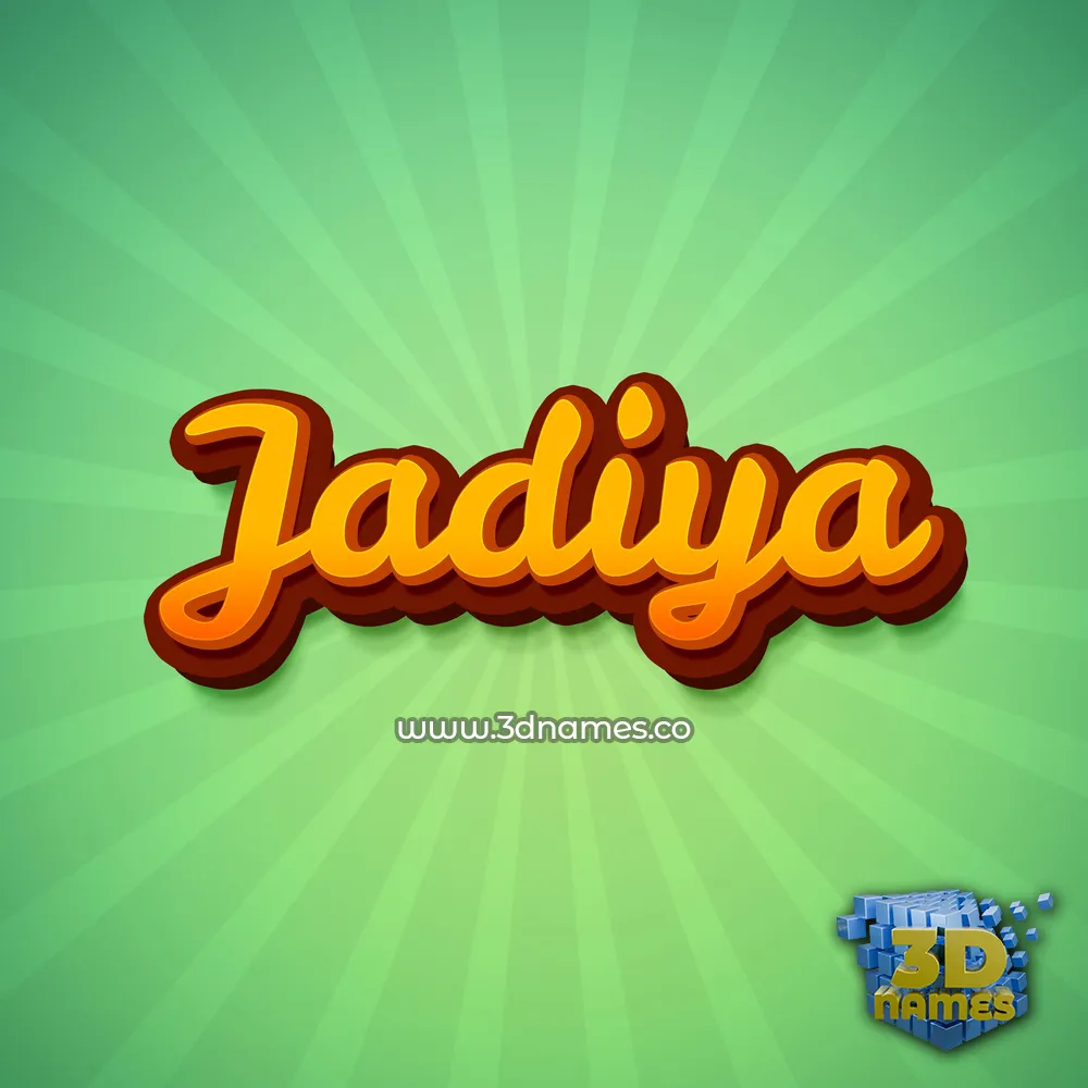 jadiya in Green Rays style - 3D name wallpaper