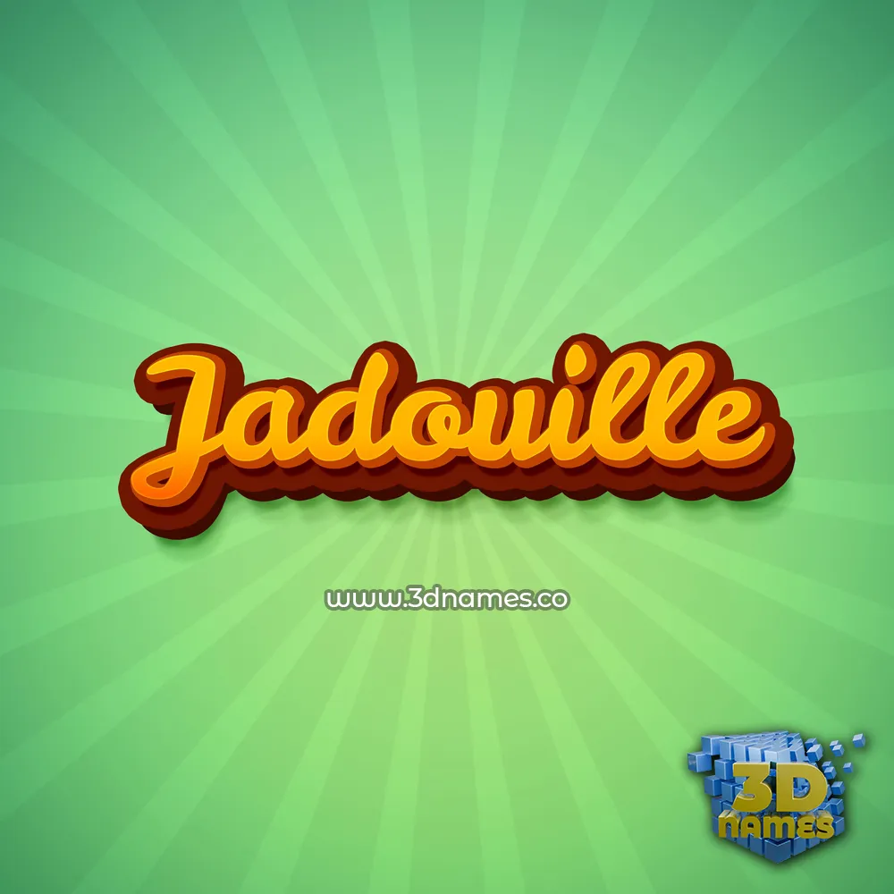 jadouille in Green Rays style - 3D name wallpaper