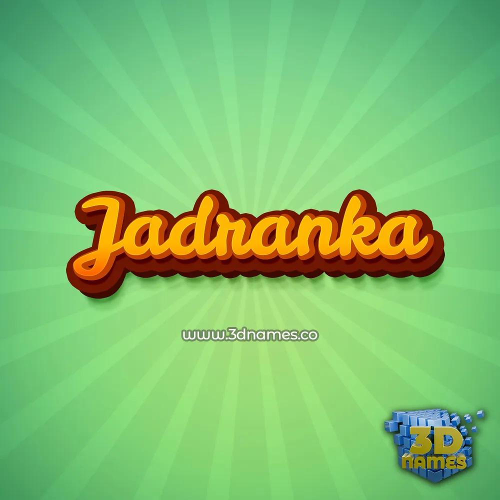 jadranka in Green Rays style - 3D name wallpaper