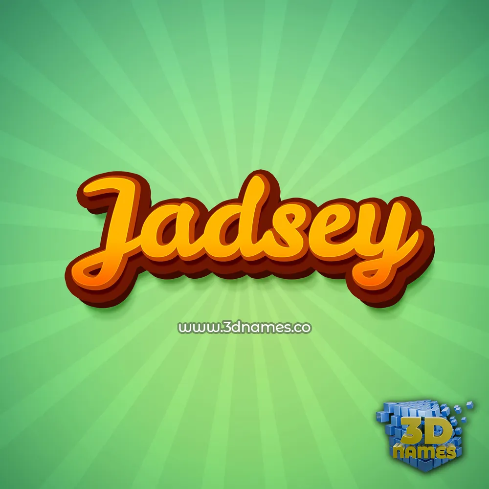 jadsey in Green Rays style - 3D name wallpaper