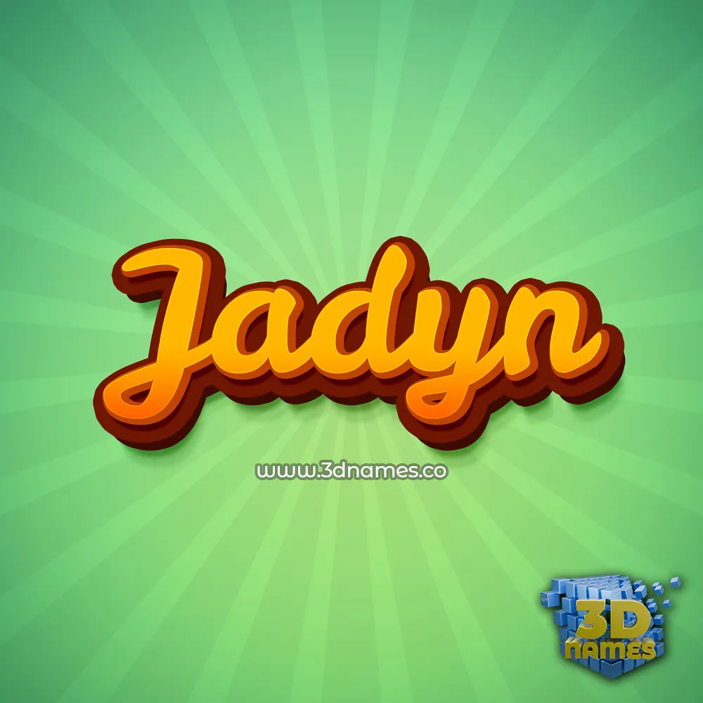 jadyn in Green Rays style - 3D name wallpaper