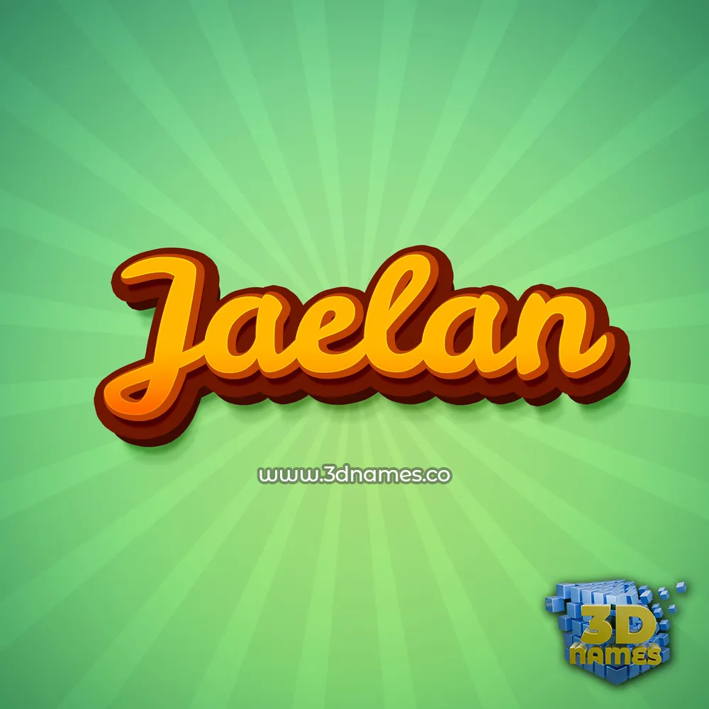 jaelan in Green Rays style - 3D name wallpaper
