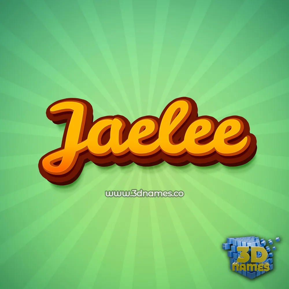 jaelee in Green Rays style - 3D name wallpaper
