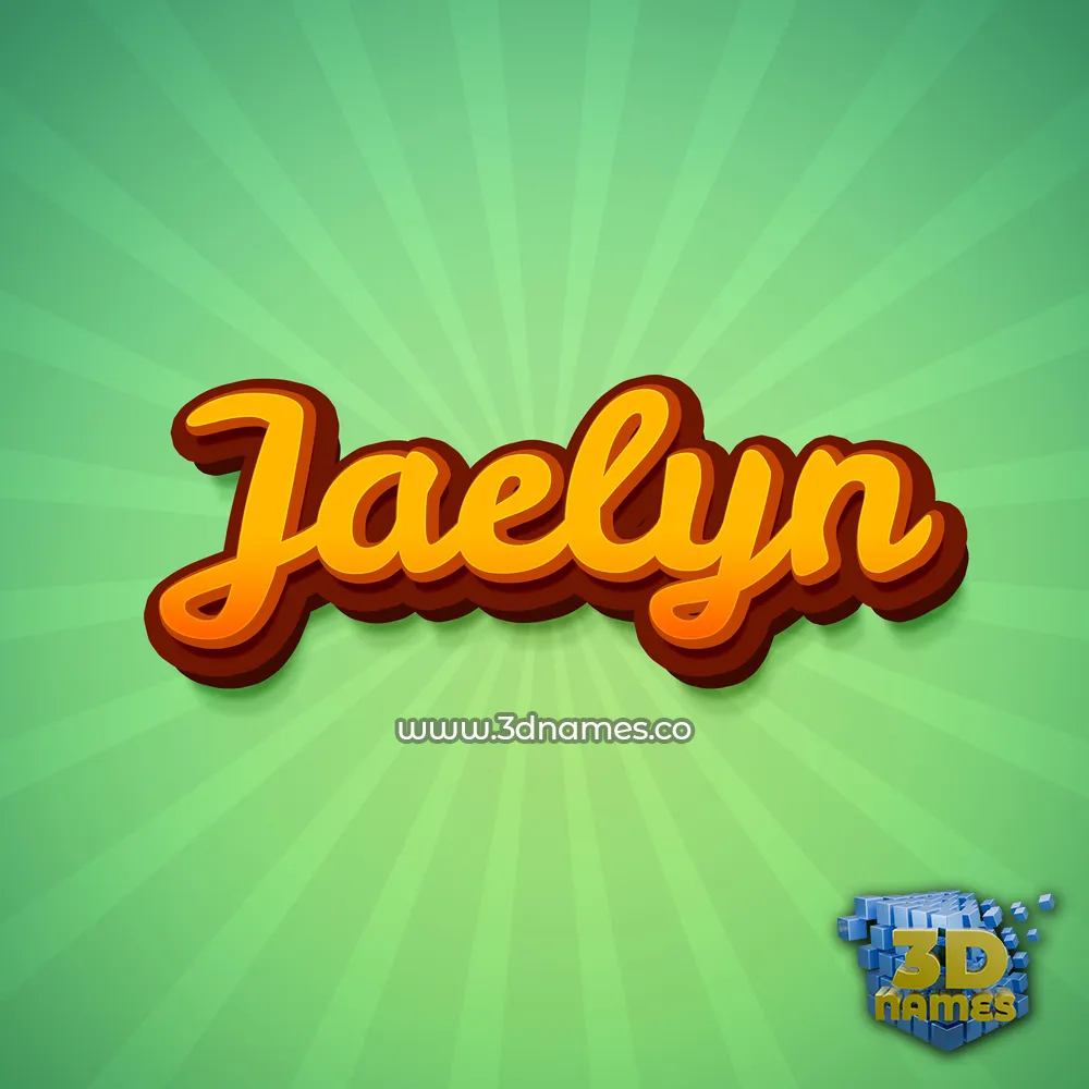 jaelyn in Green Rays style - 3D name wallpaper