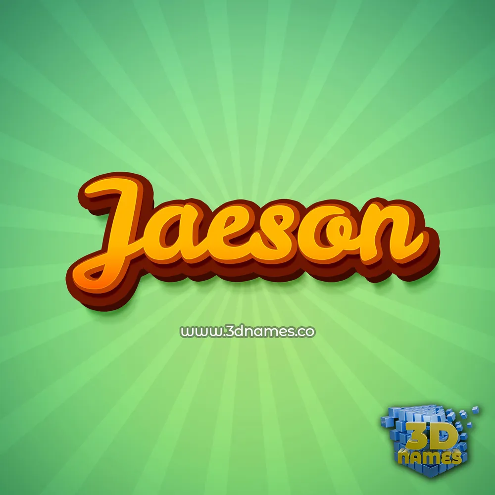 jaeson in Green Rays style - 3D name wallpaper