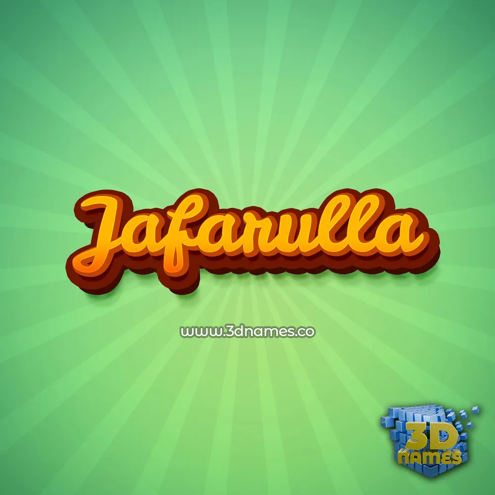 jafarulla in Green Rays style - 3D name wallpaper
