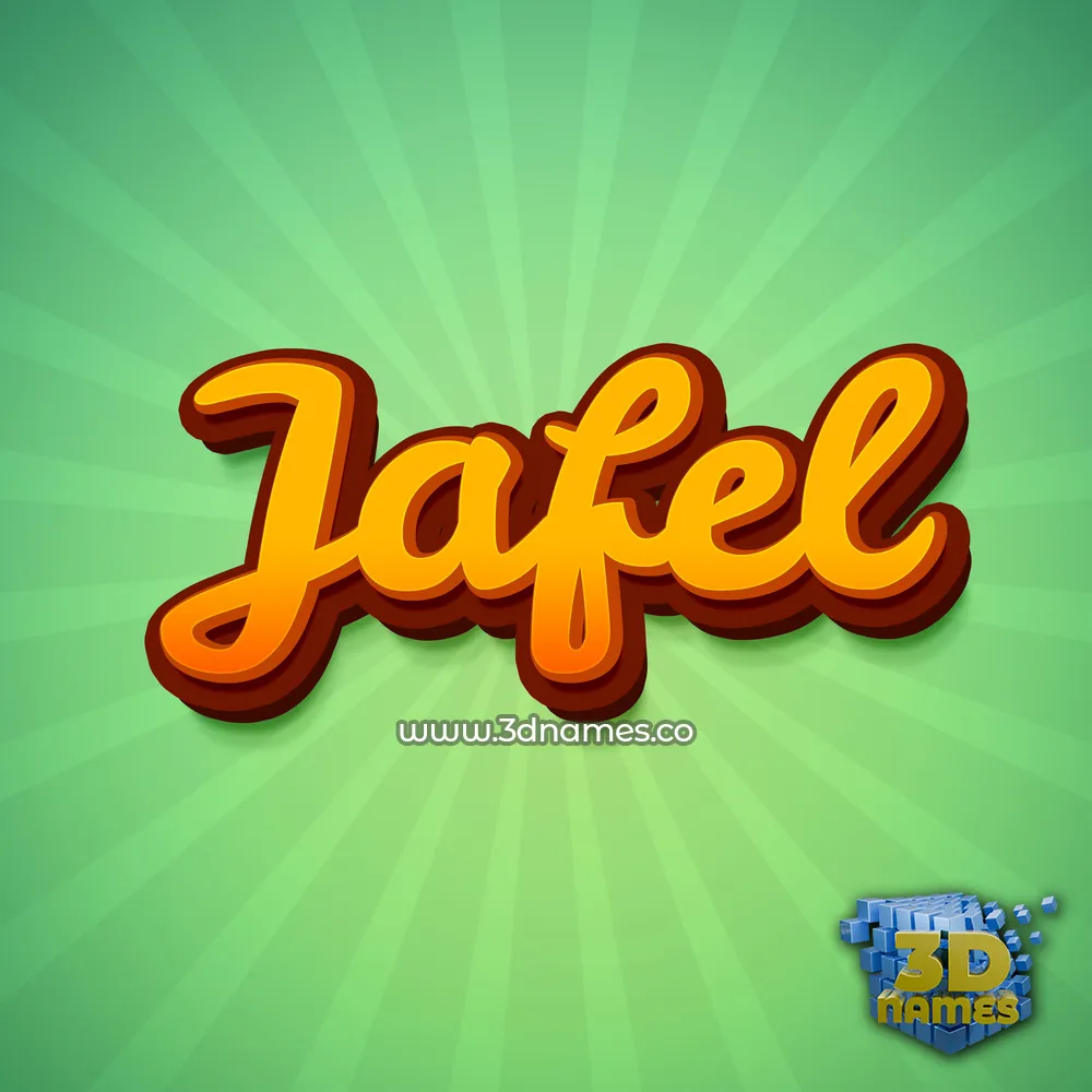 jafel in Green Rays style - 3D name wallpaper